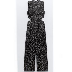 ZARA Polka dot jumpsuit size small NEW